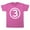 Pink, variant on Circle Number Three Third Birthday Kids T-Shirt