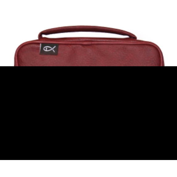 Bible Cover-Deluxe Leatherette Bible Cover-Burgundy-Large