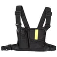 thumbnail image 2 of Paquete Del Arnés Del Pecho, Material De Nylon De Larga Duración Arnés Del Pecho Bolsa Delantero Correa De Hombro Ajustable Amarillo Brillante Para Walkietalkie, 2 of 7