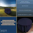 thumbnail image 5 of Mantel Para Mesa Redonda Medida 2.90 Diámetro Azul Marino, 5 of 5