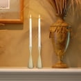 thumbnail image 5 of LumaBase Battery Operated Wick Flame Taper Candles with Metal Holders - Set of 2, 5 of 7