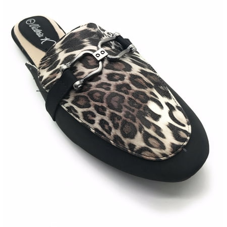 

Victoria K Leopard Print Slip On Mules (Women)