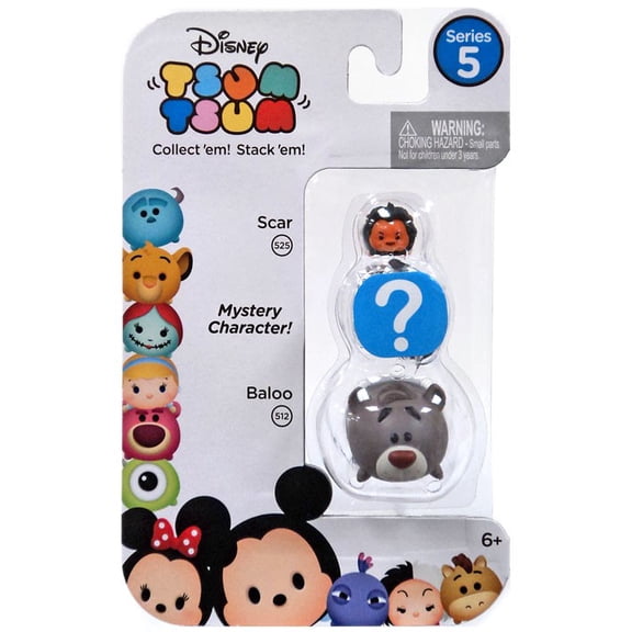 Disney Tsum Tsum Series 5 Scar & Baloo Mini Figures, 3 Pack