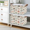 thumbnail image 2 of Yayeee Foldable Storage Basket for Shelves Set of 2 Waterproof Cloth Bins with Handles, Cartoon Dog Reading Pattern, 2 of 7