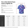 thumbnail image 5 of Kdxio Men's Hawaiian Shirt for Men Short Sleeve Shirt blue Skull purple flower Summer Casual Holiday Beach Button Down T-Shirts, 5 of 5