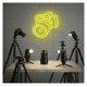 thumbnail image 3 of Letrero De Neón LED Con Forma Cámara Para Pared, Ideal Para Estudio Fotográfico, Decoración Creativa, Dormitorio, Sala Juegos, 19.6918.23in/5046.3cm, 3 of 6