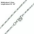 thumbnail image 4 of K-KED 3PCS 925Sterling Silver 1.2mm Yuanbao Chains Necklace for Women Men 16"-30"-18", 4 of 8