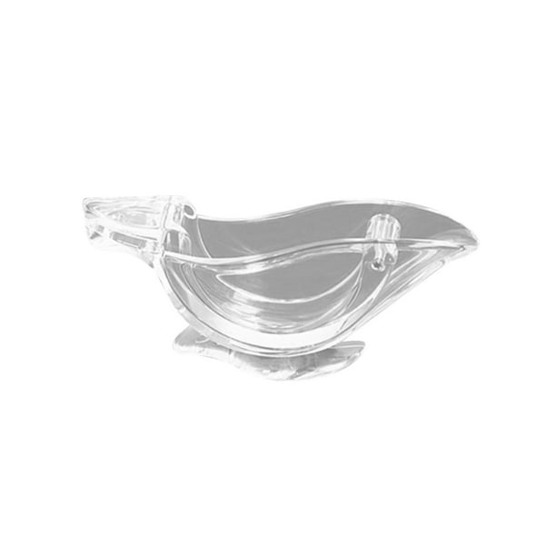 Abrazadera Para Exprimidor Extractor de Limones Plateado de 12x5,2x3 cm, Acrílico Transparente, Exprimidor en Forma de Pez para Jugo de Limón Fresco en Cocina y Recetas, Pieza Única Rkxzt