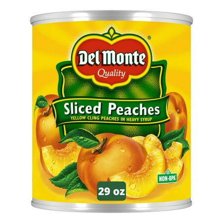 Del Monte Sliced Peaches in Heavy Syrup Canned Fruit 29 oz Can Del Monte Sliced Peaches in Heavy Syrup Canned Fruit 29 oz Can