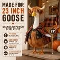 thumbnail image 2 of RUINIXCW Highland Cow Porch Goose Outfit for 23 inch Cement Plastic Garden Holiday Porch Goose Statue Goose Clothes Fall Winter Plush Cow Outfit with Horn Farm Yard Patio Lawn Art Decor (No Goose), 2 of 9