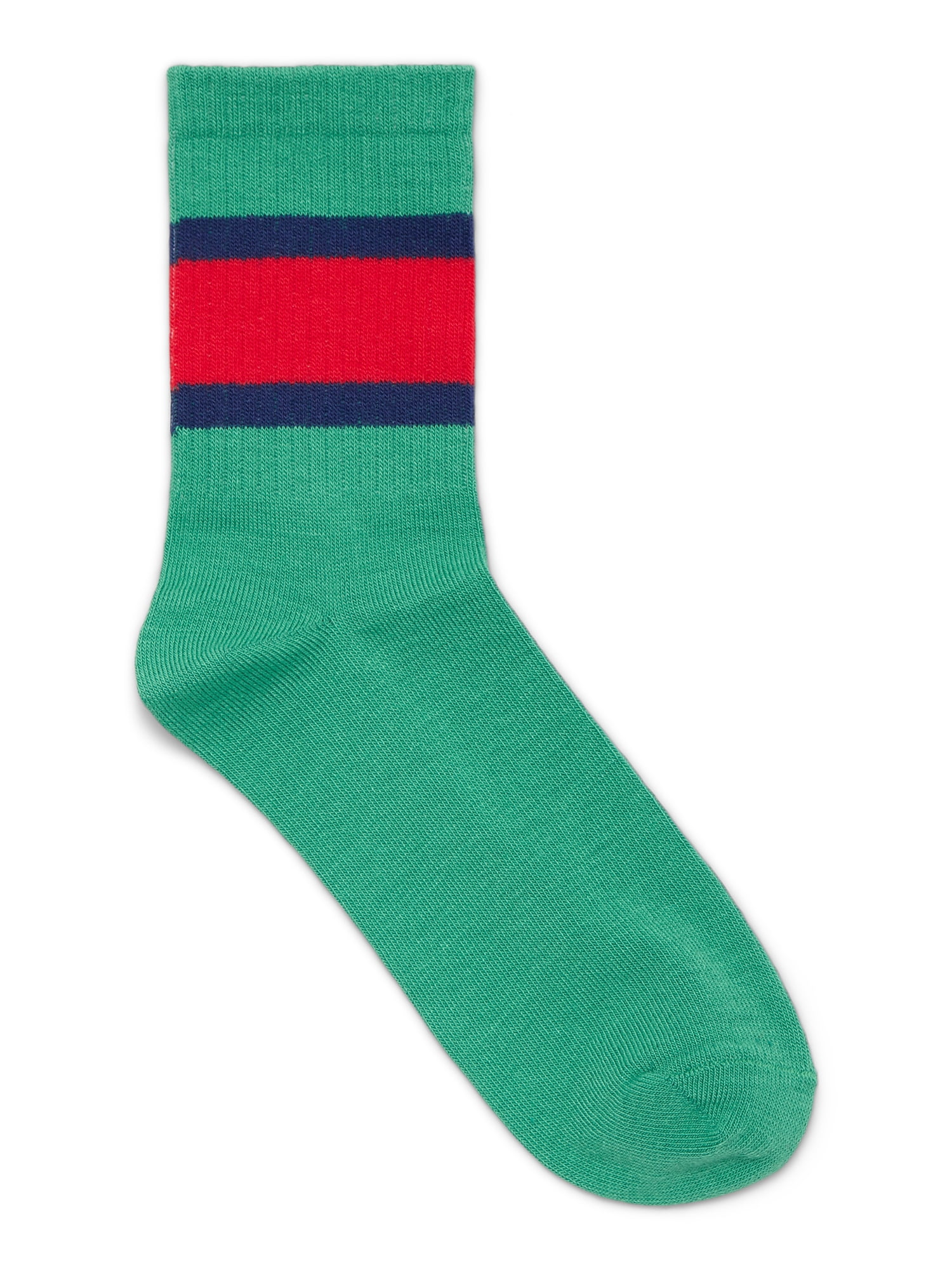 No Boundaries Women's Ribbed Mid Crew Socks, 6-Pack, Women's, Shoe Sizes 4-10