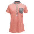 thumbnail image 2 of Gibobby Casual Playera de Manga Corta para Mujer Camiseta manga corta con bolsillo y cuello en V color liso para mujer(Rosa,XL), 2 of 4