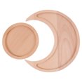 thumbnail image 3 of 1 Set Wooden Jewelry Plates Exquisite Storage Trays Sun Moon Shape Storage Plates, 3 of 7