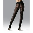 thumbnail image 5 of Natori Leopard Print Semi-Opaque Net Tights - Womens - Female, Small, Black, 5 of 5