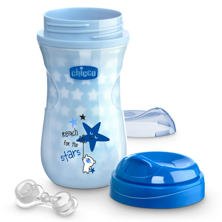 Chicco 9 oz. Glow in The Dark Rim-Spout Trainer Sippy Cup in Blue/Teal