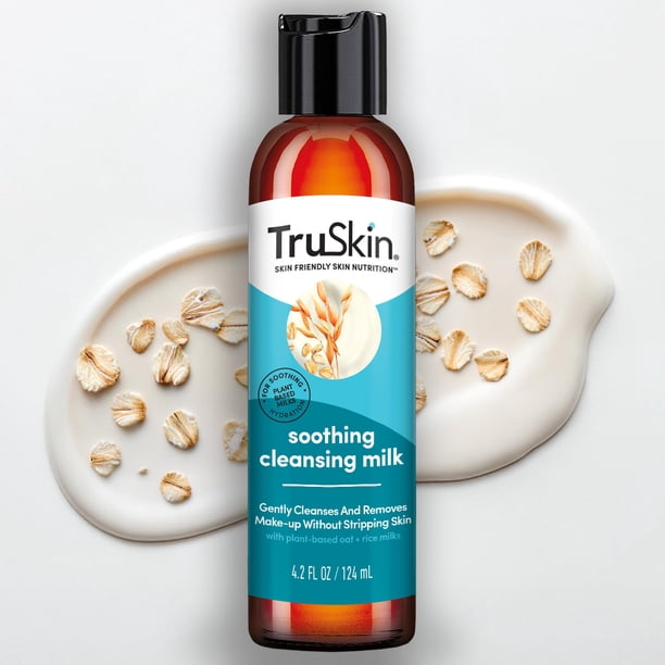 Leche limpiadora TruSkin, calmante para piel sensible, 125 ml