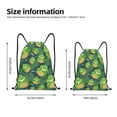 thumbnail image 4 of Drawstring Backpack - frogs dragonfly leaves green cute Splash Proof Small Drawstring Gym Bag for Women Men, Cinch Sports String Bag Backpack for Travel Swimming Beach, 4 of 8