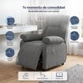 thumbnail image 2 of Sillón Reclinable Easy Living Elio Gris Oxford de Tela con Doble Posición, Reposapiés y Compartimento Lateral, 2 of 9