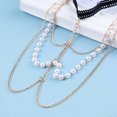 thumbnail image 3 of Bohemia Layered Pearl Leg Chain Gold Pearl Thigh Chain Vintage Thigh Leg Chain Rave Bikini Thigh Body Chain Jewelry for Women and Girls Gifts (Gold), 3 of 4