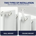 thumbnail image 5 of ZOPZO Curtain Rod Adjustable Window Drapery Rod, White, 30-48 Inch, Heavy Duty Curtain Pole for Living Room Bedroom Easy Install, 5 of 9