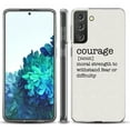 thumbnail image 1 of Slim-Fit TPU Protective Phone Case compatible with Samsung Galaxy S21+ 5G / S21 PLUS 5G, by OneToughShield ® - Dictionary/Courage, 1 of 3