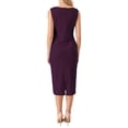 thumbnail image 3 of INSPIRE CHIC Women's Boat Neck Sleeveless Midi Formal Dress XL Dark Purple, 3 of 4