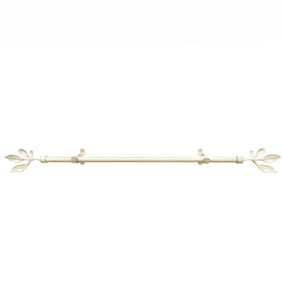 Achim Metallo Atrium Cream/Gold Decorative Rod & Finial - Opulent 28 in x 48 in