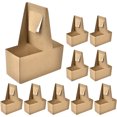 thumbnail image 1 of 10Pcs Paper Coffee Carrier Drink Takeout Holder Disposable Coffee Tray Holders, 1 of 6
