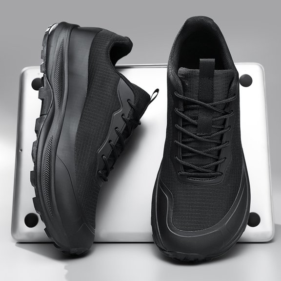 Plus Size Wide Width Hiking Suitable for Outdoor Mountaineering, Sports & Casual Wear - Anti-Slip Sole, Low-Top Round Toe with Lace-Up Closure, -Terrain Traction for Trekking, Gym & Daily Use