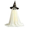 thumbnail image 3 of Halloween Ghost Decorations, 59.06 Inch Light Up Standing Ghost Lamp with Witch Hat, Spooky Halloween Indoor Porch Party Decor, 3 of 6