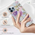 thumbnail image 6 of SaniMore for iPhone 14 Pro Max Case, Flexible TPU Magnetic Cover Support Wireless Charging Slim Flower Grass Pattern Shockproof Protective Shell for Ladies Women Girls, Rosegold Flowers, 6 of 9
