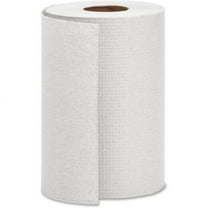 Genuine Joe Hardwound Roll Paper Towels 7.88" x 350 ft - White - Absorbent - for Restroom - 12 / Carton