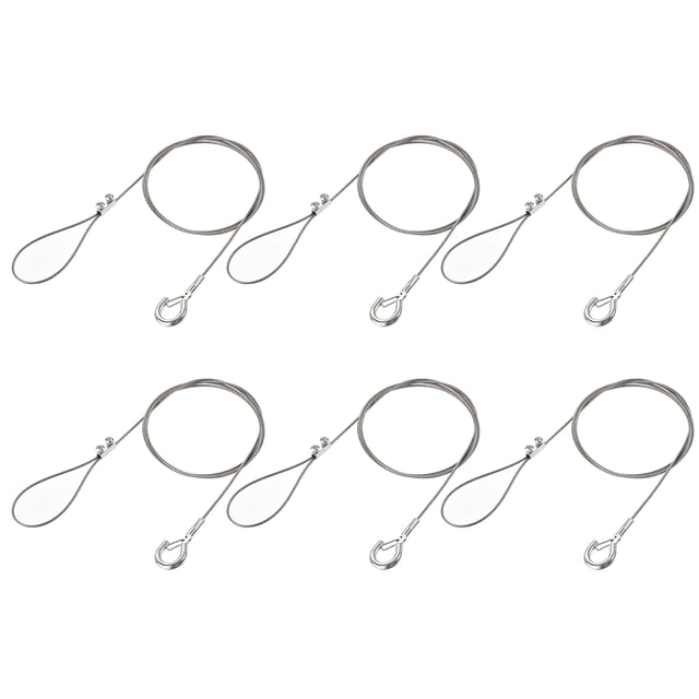 Unique Bargains Picture Hanging Wire Kit 1M Load 66 lbs with Vertical Fixing Screws 6Set