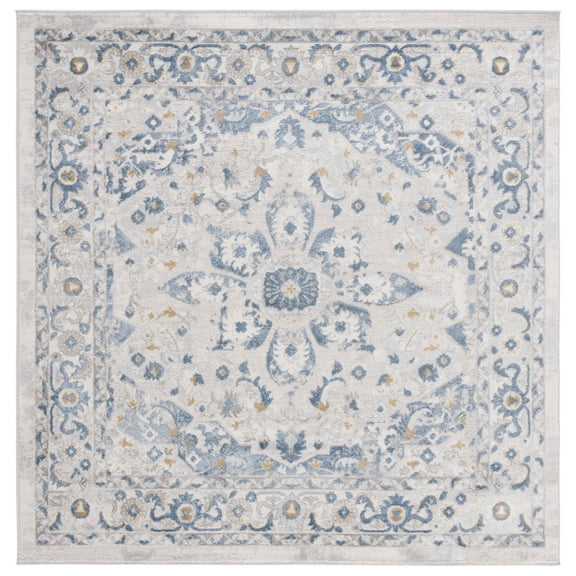 SAFAVIEH Palma Vince Oriental Area Rug, Beige/Light Blue, 6'7" x 6'7" Square