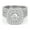 White Gold, variant on AFFY Double Halo Bridal Ring Set for Women Center 5mm Round Lab Created Moissanite Engagement Wedding Ring Jewelry Gift for Her in 14K Yellow Gold Over Sterling Silver Size-7
