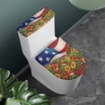 thumbnail image 3 of HELLHERO Sunflowers and The American Flag Stretch Adjustable Universal Polyester Fabric Toilet Seat Covers Set Household Dustproof Stretchy Fabric 17"x21" 2 Pcs Set, 3 of 8