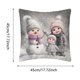 thumbnail image 3 of Funda decorativa festiva para sofá, sillón, sala de estar y hogar con diseño de muñeco de nieve y Papá Noel, 3 of 6