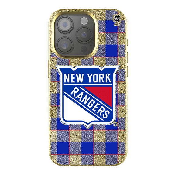 Keyscaper New York Rangers Plaid Bling iPhone Case