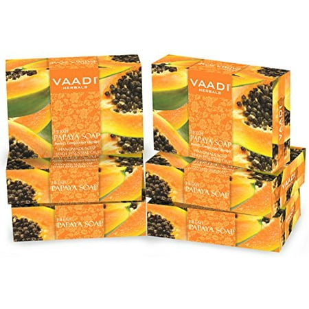 Vaadi Herbals Fresh Papaya Soap, 75g (Pack of 6) (Best Papaya Soap In India)