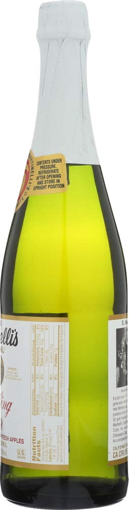 Martinelli's Gold Medal Sparkling Apple Cider Juice, 25.4 oz (8 Bottles)
