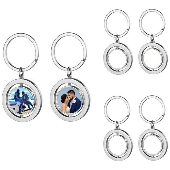 6 PCS Sublimation Blank Keychain Heat Transfer Pets Stamping Dog Tags Double Side Print Personalized