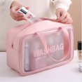 thumbnail image 2 of Neceser de viaje portátil para mujer, bolsa de almacenamiento de maquillaje impermeable transparente, organizador de cosméticos de gran capacidad, estuche de belleza qiuyongming unisex, 2 of 2