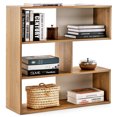 thumbnail image 1 of Costway 3-Shelf Concave Bookshelf Room Organizer with Anti-Toppling Device Freestanding, 1 of 10