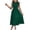 Green, variant on Summer Dresses for Women Casual Crewneck Sleeveless Smocked Waist Midi Dress Ruffle Flowy Holiday Beach Sundress