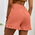 thumbnail image 4 of QLEICOM Womens Athletic Shorts, Plus Size Shorts, Fashion Solid Casual Wide Leg Loose High Waist Shorts Pants Yoga Shorts, Running Shorts, Comfy Beach Shorts, Cycling Shorts Multicolor L, 4 of 6