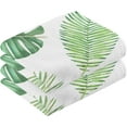 thumbnail image 2 of Dreamtimes Tropical Leaf Cotton Towels Set 2 Pcs Absorbent Hand Towel Face Towels Kitchen Towels Bath Towels for Bathroom Laundry Room Kitchen 16 x 28 Inches, 2 of 7