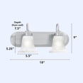 thumbnail image 5 of Elk Home Homestead 2-Light Brushed Nickel 18-Inch Wide Vanity Light with Alabaster Glass, 5 of 6