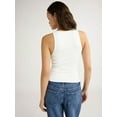 thumbnail image 3 of Scoop Women's High Neck Contour Tank Top, Sizes XS-XXL, 3 of 5