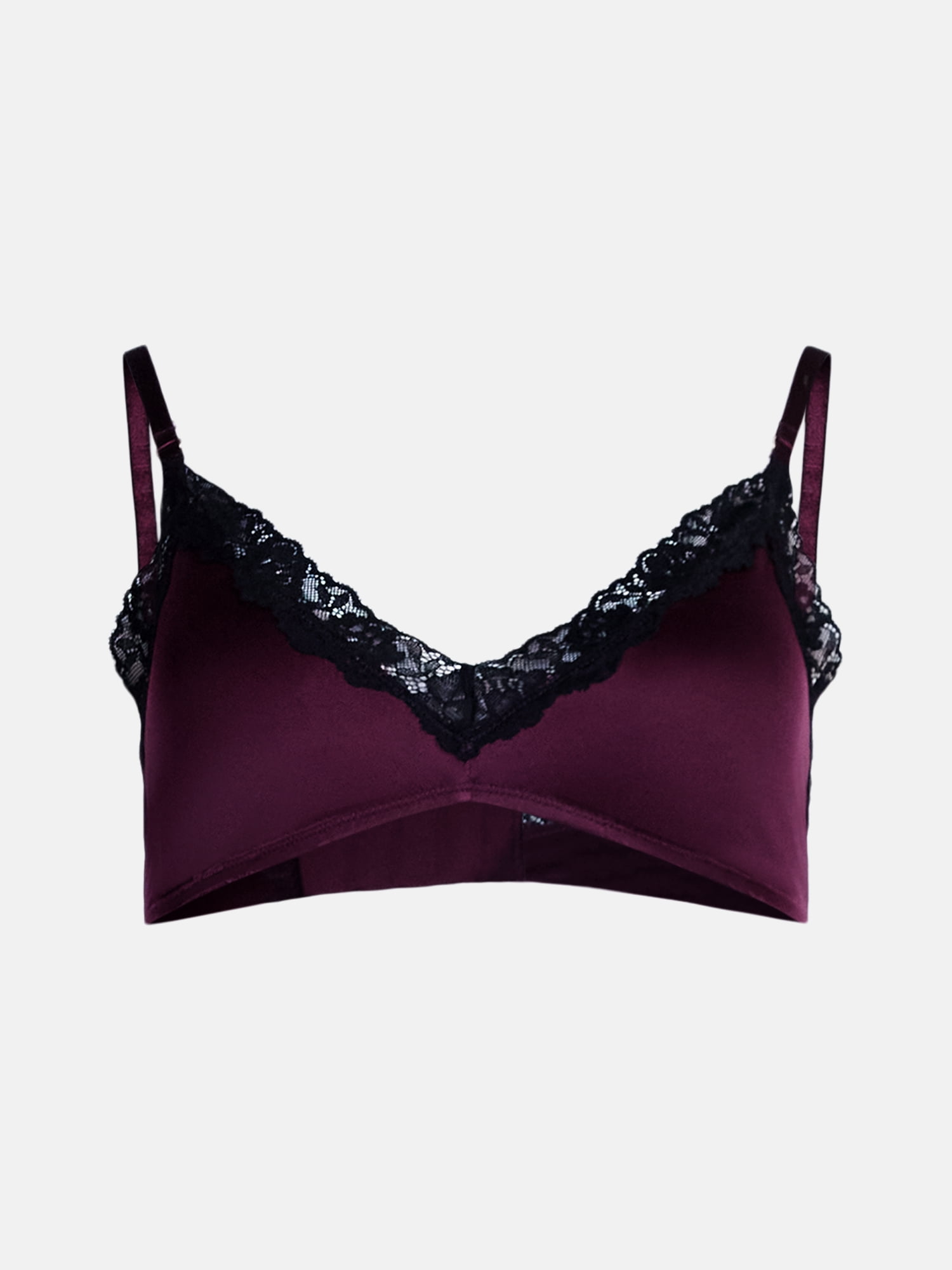 Joyspun Women's Shine and Lace Bralette, Sizes XS-XXXL