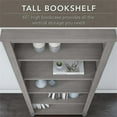 thumbnail image 5 of UrbanPro 60W L Shaped Desk with Hutch and Bookcase in Gray - Engineered Wood, 5 of 7
